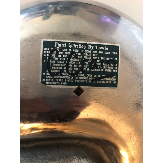 Towle Yin-Yang Chip and Dip Aluminum Bowl For Sale - Image 6 of 6