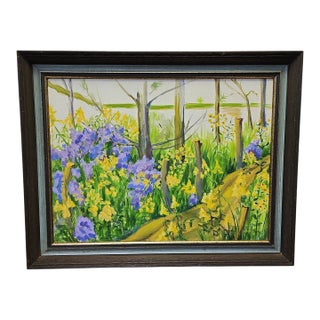 Mid 20th Century Jeffrey Marks Original Oil Painting - Linville Lane For Sale
