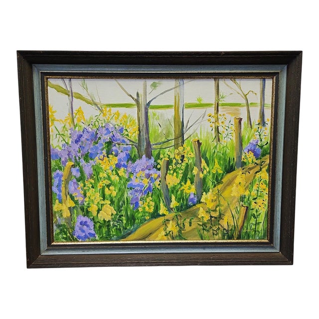 Mid 20th Century Jeffrey Marks Original Oil Painting - Linville Lane For Sale