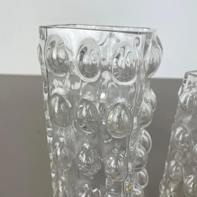 German Bubble Vases by Wilhelm Braun-Feldweg for Hirschberg, 1960s, Set of 2 For Sale - Image 13 of 18