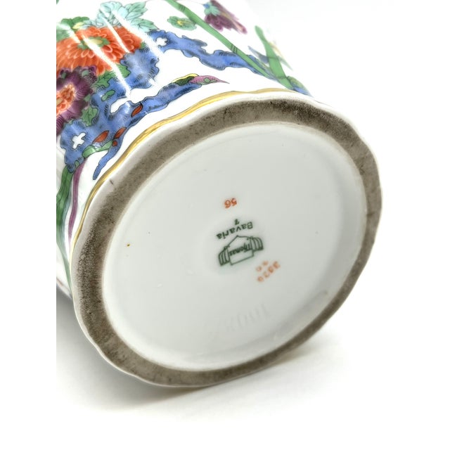 Porcelain Vase with Heron, Flower & Butterfly Motif from Thomas Bavaria, 1990s For Sale - Image 9 of 12