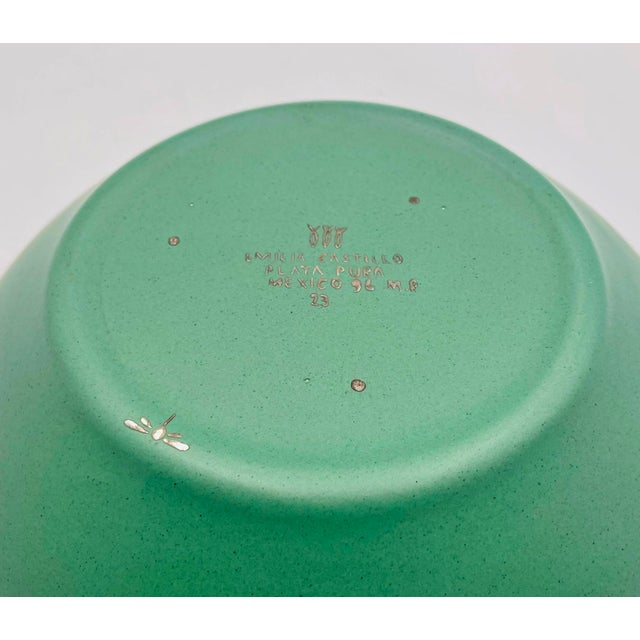 Emilia Castillo Porcelain & Pure Silver Lizard Bowl, Taxco Mexico, Signed 1996 For Sale - Image 18 of 18