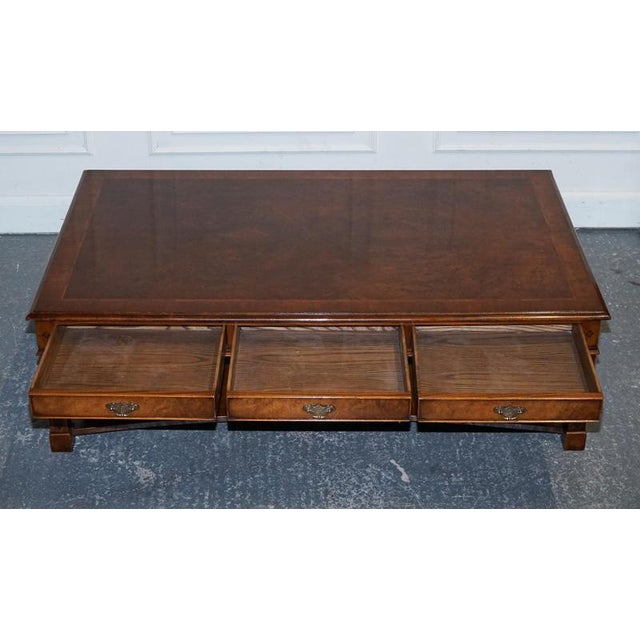 Wood Large Georgian Burr Walnut Coffee Table from Brights of Nettlebed London For Sale - Image 7 of 18