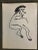 1970’s 3 Original Naive Folk Art Abstract Figure Marker Drawings -Set of 3 For Sale - Image 4 of 5