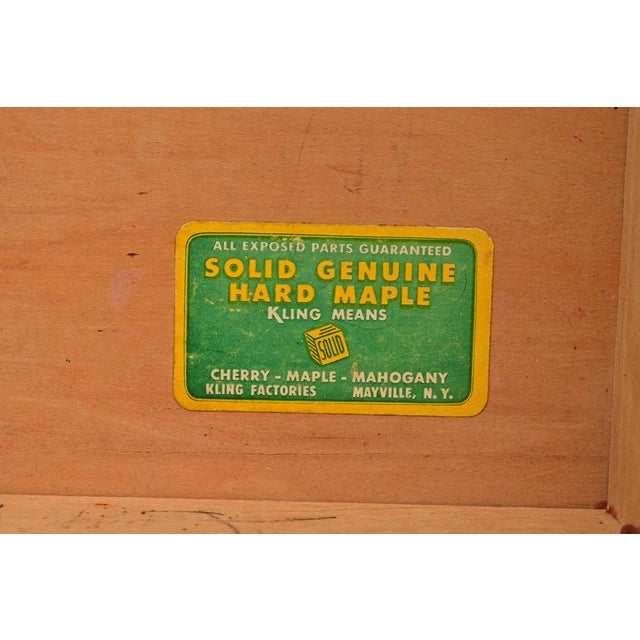 Chippendale Solid Maple Dresser or Chest of Drawers by Kling, Circa 1960s For Sale - Image 10 of 13