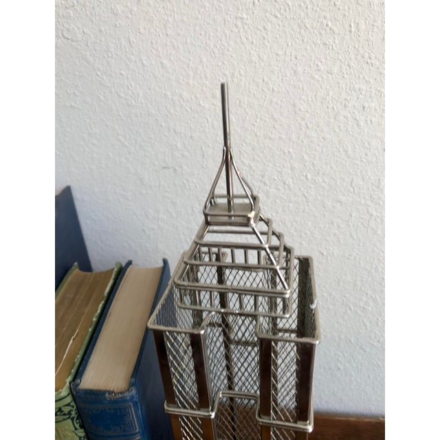 Empire State Building Metal Skyscraper Wire Sculpture For Sale - Image 4 of 9