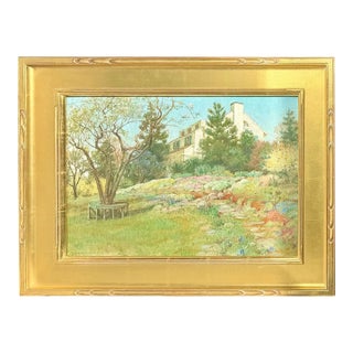 Early 20th Century A Rock Garden In Scarsdale Oil Painting For Sale