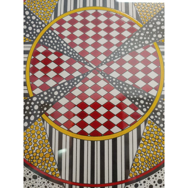 Here's an original, compelling and colorful geometric pen and ink drawing titled "Unknown Star" by noted artist Ivan...