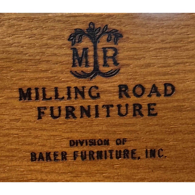 Baker Milling Road French Country Walnut Console Table For Sale - Image 15 of 15