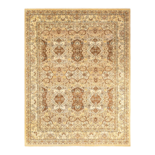 Mogul, One-of-a-Kind Hand-Knotted Area Rug - Yellow, 8' 3" x 10' 8" For Sale