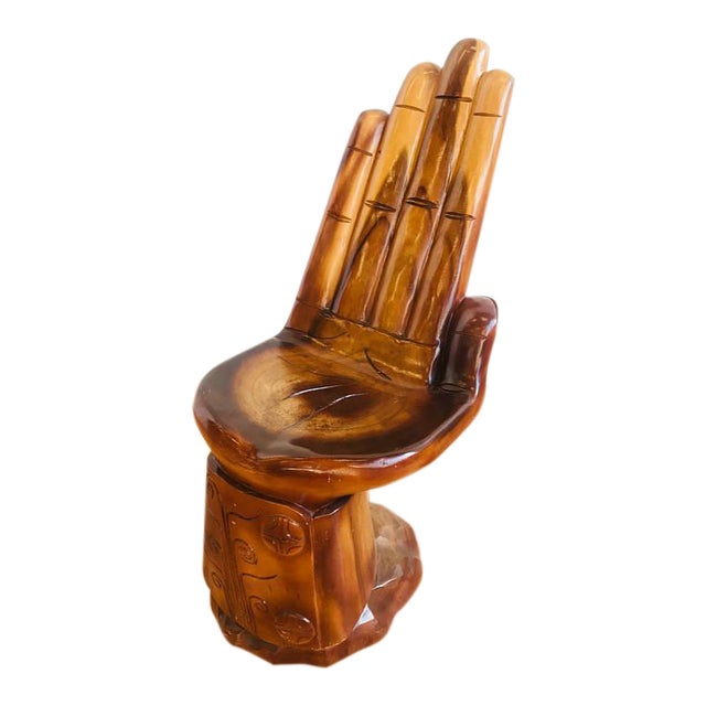 Mahogany Hardwood Hand Shaped Sculpted Chair Chairish