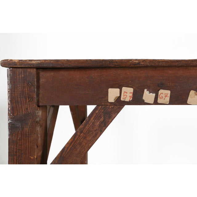 French Industrial Console Table in Wood, 1920s For Sale - Image 17 of 18