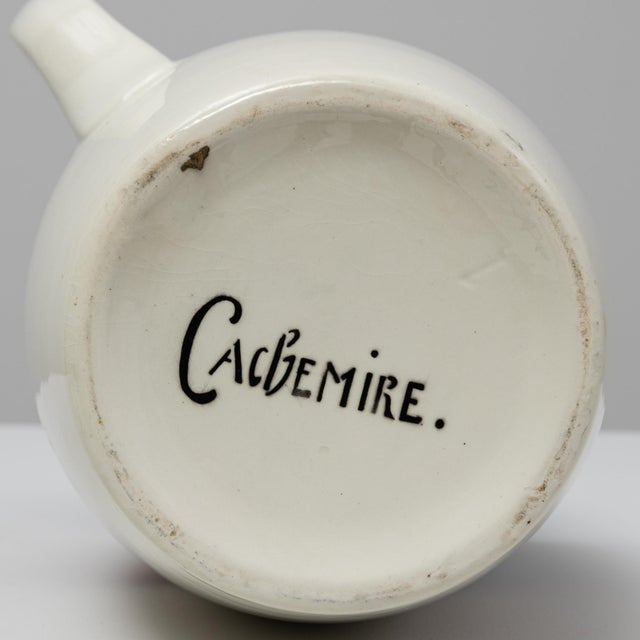 20th Century Belgian Floral Design Ceramic Pitcher For Sale - Image 14 of 18