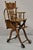 Antique Victorian Oak Wood Convertible Combination Baby High Chair Stroller. Item features cast iron hardware, cane seat,...