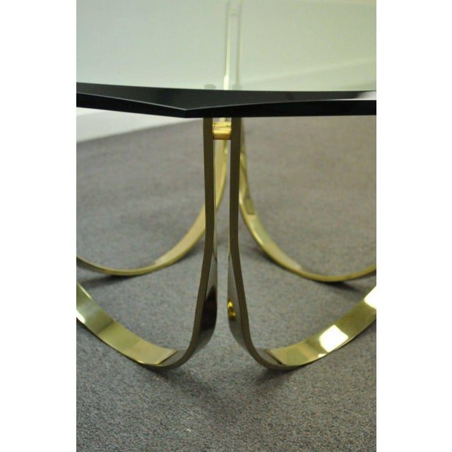 1970s MidCentury Modern Trimark Brass Plated Steel & Glass Coffee Table Chairish