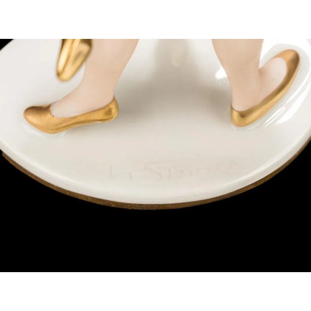 Beige Vintage PorcelainDancing Couple, 1960s For Sale - Image 8 of 10
