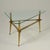 Metal Italian Brass and Glass Tripod Coffee Table, 1950s For Sale - Image 7 of 11