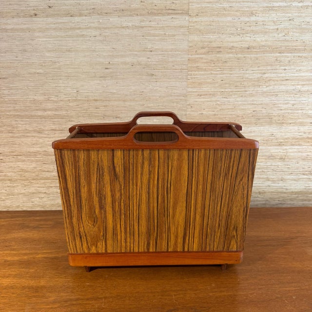 1960s Ernest Sohn for Siamese Teak and Rosewood Magazine Holder For Sale - Image 10 of 12