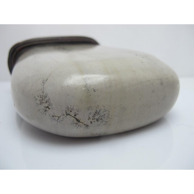 Chinese Natural Painting Dream Stone Meditational Scholars Siltstone Wood Stand For Sale In Portland, OR - Image 6 of 12