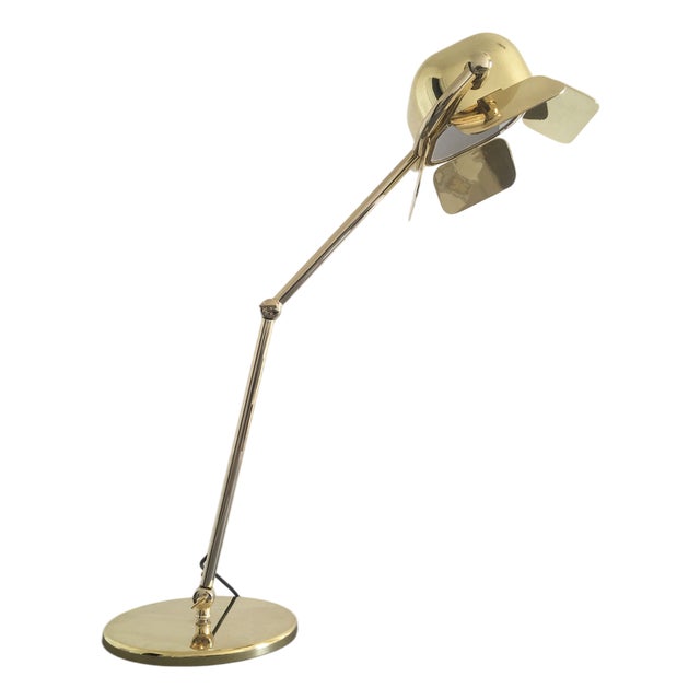 Italian Flamingo Brass Table Lamp by Ghidini 1961 For Sale