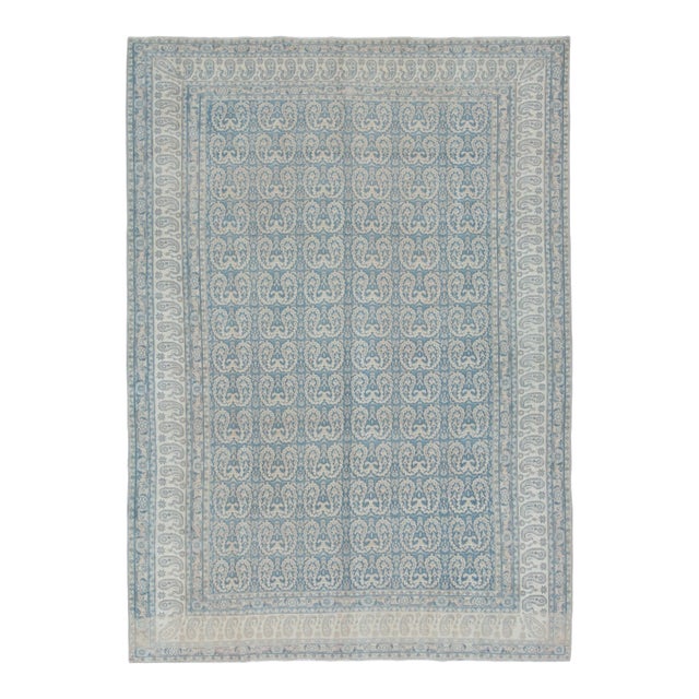 Antique 20th Century Persian Khorasan Rug in Sky Blue With Paisleys - Rug & Kilim For Sale