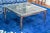Transitional 1990s Vintage Brushed Steel Glass Top Coffee Table For Sale - Image 3 of 11