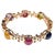 Bochic “Capri” Vintage Diamond, Ruby & Multi-Color Sapphire Bangle Set in 18K Gold & Silver Gemstone Details: Blue...