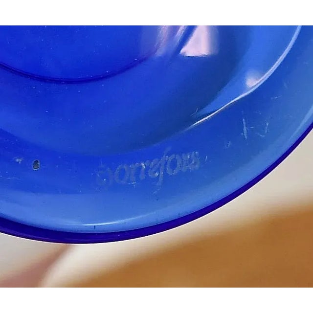 Modernist Swedish Orrefors Signed Studio Art Glass Vase For Sale - Image 9 of 10