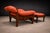Terra Cotta “Moleca” Lounge Chair with Ottoman in Rosewood & Fabric, Sergio Rodrigues, Brazil, 1963- Lot 214-346A For Sale - Image 8 of 17