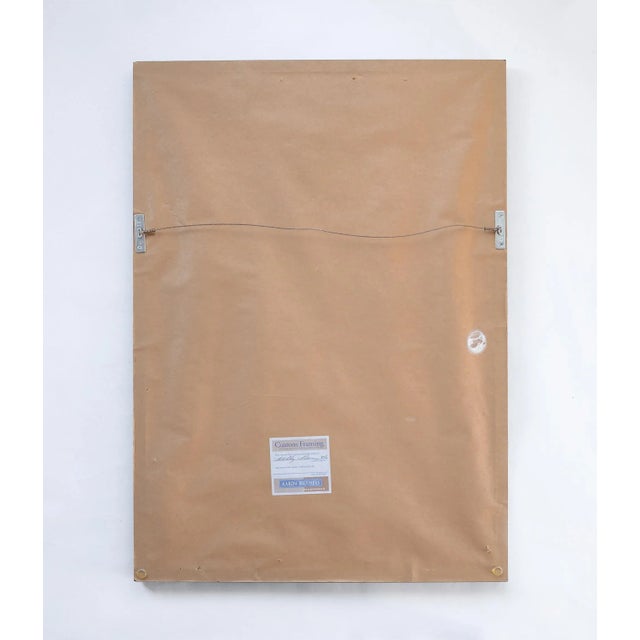 Brown Vintage 1970s Naomi Mills Handprinted Emu Textile Art Wall Hanging For Sale - Image 8 of 9