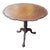 1950s Vintage Chippendale Tilt Top Piecrust Edge Tea Table For Sale