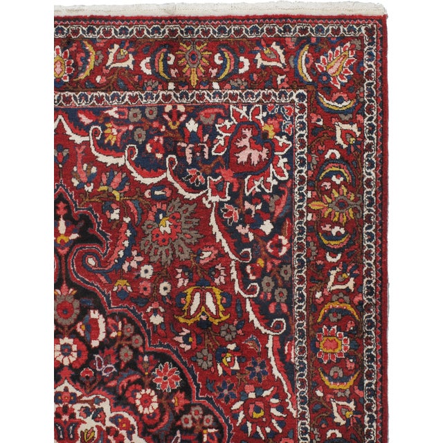 Vintage Circa 1940 Baktiari Wool Rug 6ft 9in X 10ft 1in For Sale In New York - Image 6 of 7