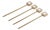 Spiga 4-Piece Set Cocktail Picks , Gold For Sale