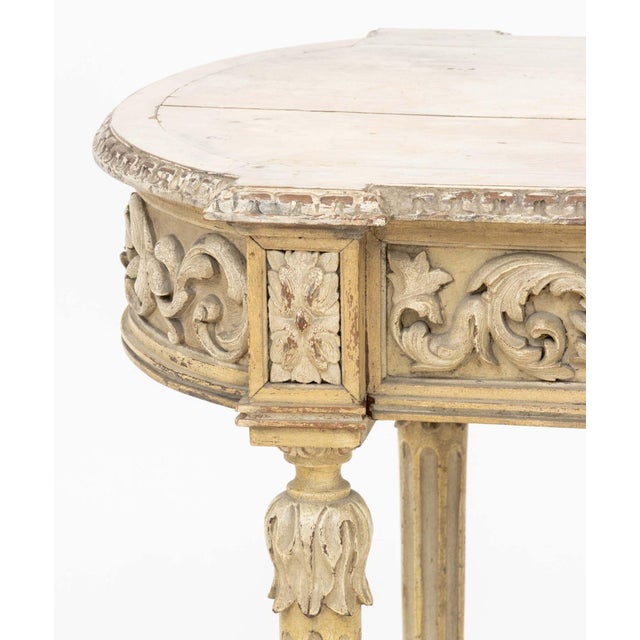 Louis XVI Style Carved Wood Occasional Table For Sale - Image 4 of 9