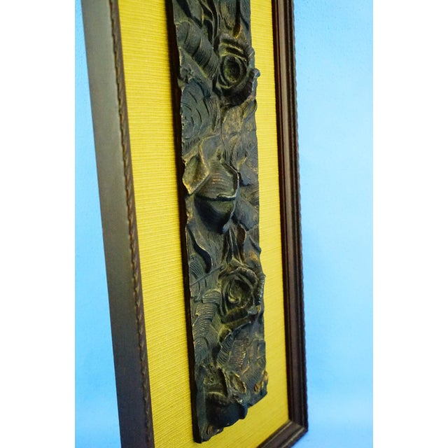 19th Century Art Nouveau Bas-Relief Flowers Panel in Bronze For Sale - Image 6 of 18