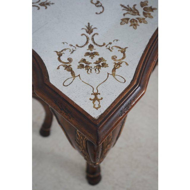 Jonathan Charles Jonathan Charles Stunning Eglomise Top Console Table For Sale - Image 4 of 12