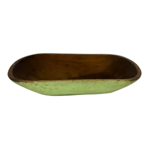 Antique Primitive Pennsylvania Paint Decorated Dough Bowl 18"