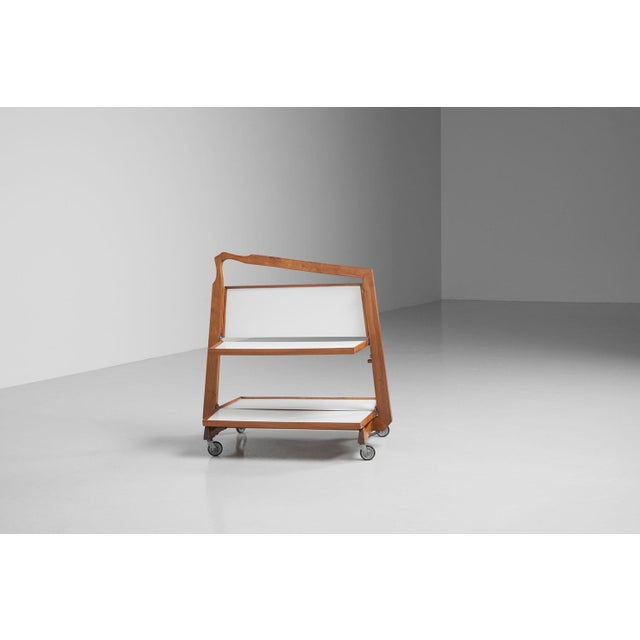 Gold Fortalit Sculptural Serving Trolley, 1960 For Sale - Image 8 of 15