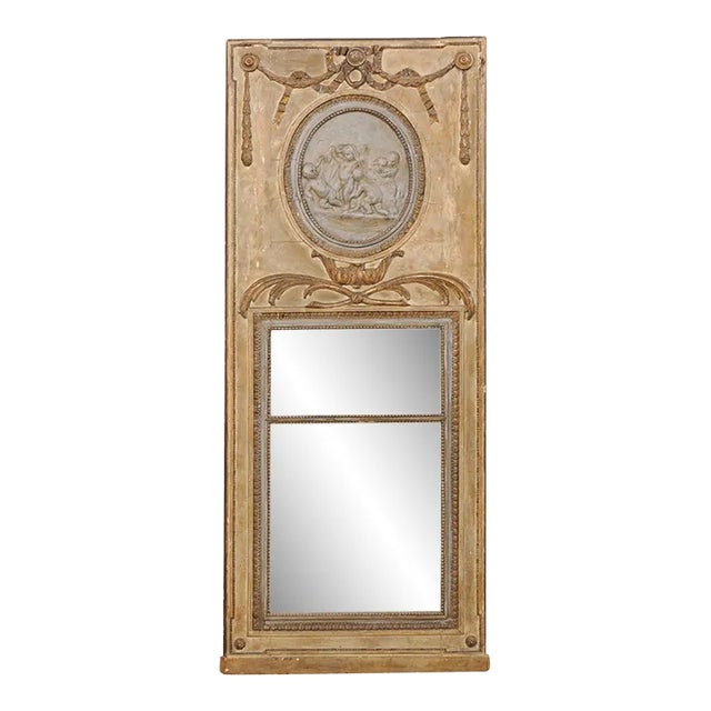 18th Century French Petit Enfant Trumeau Mirror For Sale