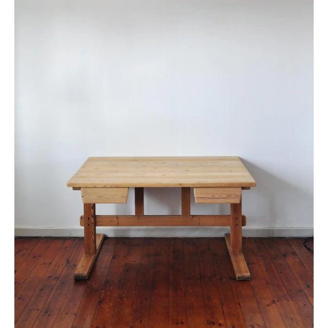Scandinavian Modern Desk in Solid Pine, 1970s For Sale - Image 4 of 16