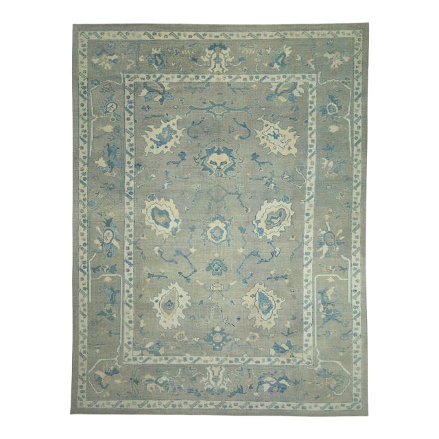 Turkish Oushak Rug 10'4" x 13'7" #18596 For Sale