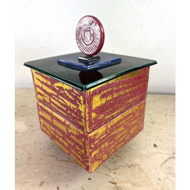 Late 20th Century Modernist Japanese Pottery Box For Sale - Image 9 of 9