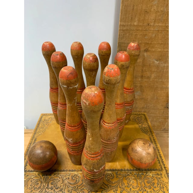Early 20th Century Set of Wooden Skittles- 12 Pieces For Sale - Image 4 of 6