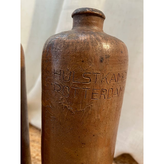 Antique Dutch Salt Glazed Stoneware Gin Bottles. Made in Mid-1800s. For Sale - Image 13 of 14