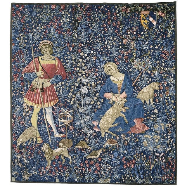 This beautiful tapestry is Silkscreened (also known as serigraphed) onto an irregularly woven fabric made from wool,...