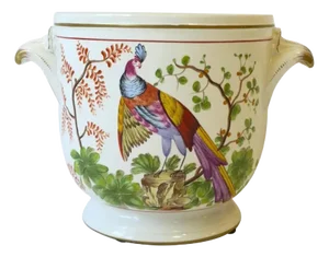 Italian Planter Cachepot Jardinière Pheasant Bird by Mottahedeh, Italy