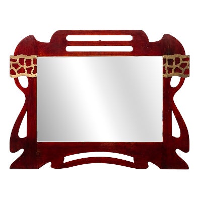 Art Nouveau Mirror by Vienna School for Nedomansky Brothers, Vienna, 1890s For Sale