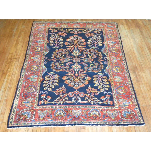 Antique Persian Lilihan Rug - 6'9" x 9'6" For Sale - Image 9 of 11