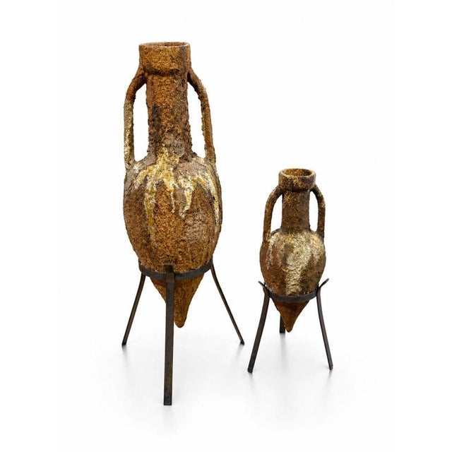Vintage Earthenware Amphorae, Set of 2 For Sale - Image 6 of 6