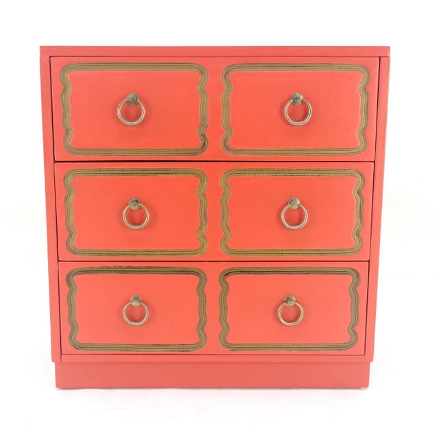 Dorothy Draper 3 Drawers Dresser Chest w/ Ring Pulls For Sale - Image 15 of 18